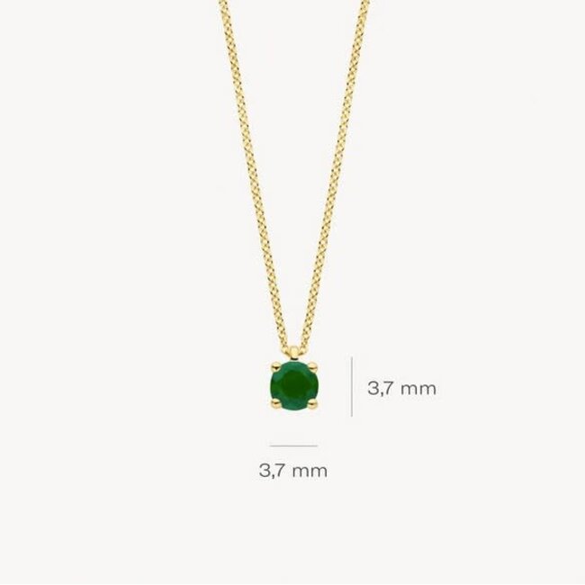 Blush Blush Collier 3200YEM Mei 14k Geelgoud met Emerald 42cm
