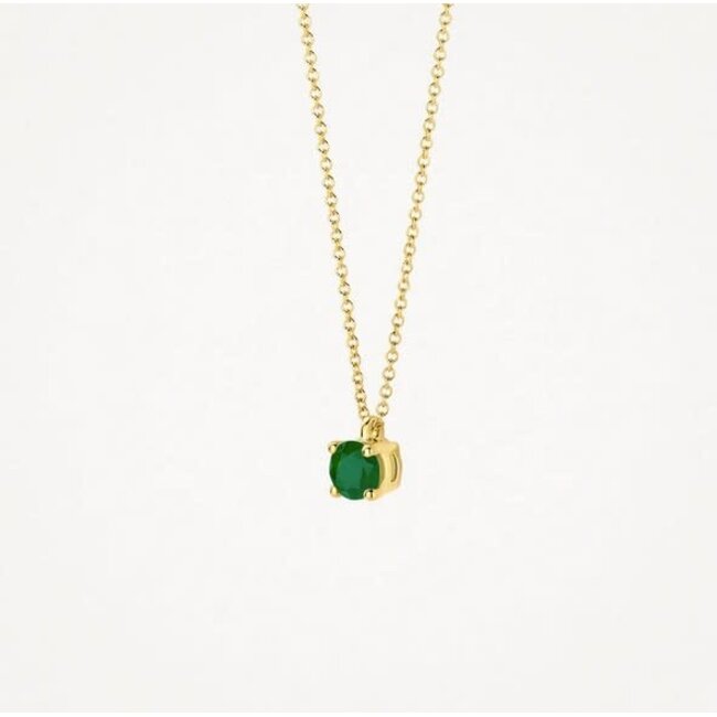 Blush Blush Collier 3200YEM Mei 14k Geelgoud met Emerald 42cm