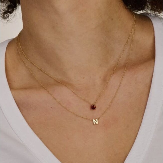 Blush Blush Collier 3200YGA Januari 14K Geelgoud Granaat 42cm