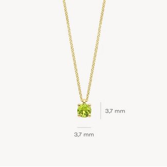 Blush Blush Collier 3200YGP Augustus 14k Geelgoud met Peridot 42cm