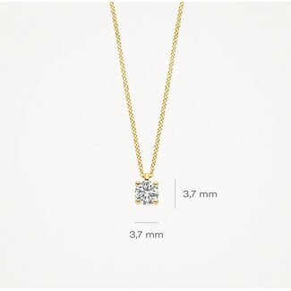 Blush Blush Collier 3200YLG April 14k Geelgoud met 0.25crt Labgrown Diamant 42cm