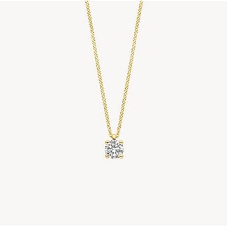 Blush Blush Collier 3200YLG April 14k Geelgoud met 0.25crt Labgrown Diamant 42cm