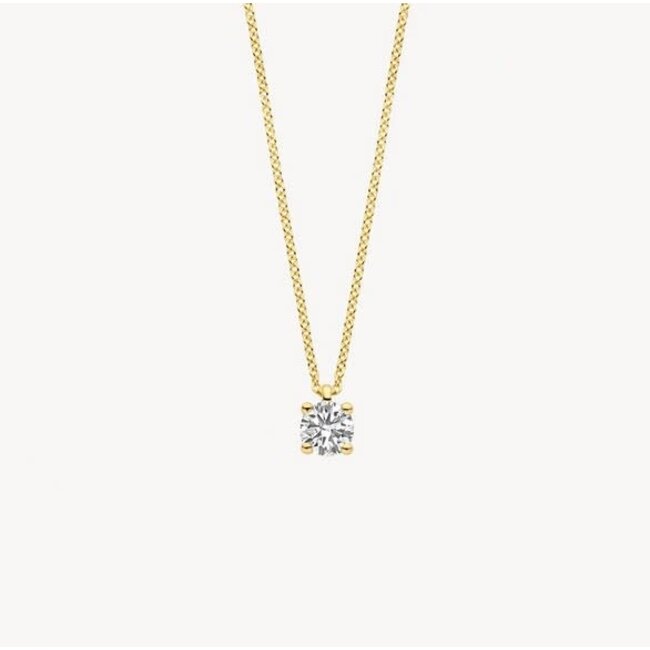 Blush Blush Collier 3200YLG April 14k Geelgoud met 0.25crt Labgrown Diamant 42cm