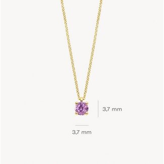 Blush Blush Collier 3200YPA Juni 14k Geelgoud Roze Amatist 42cm