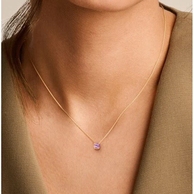 Blush Blush Collier 3200YPA Juni 14k Geelgoud Roze Amatist 42cm