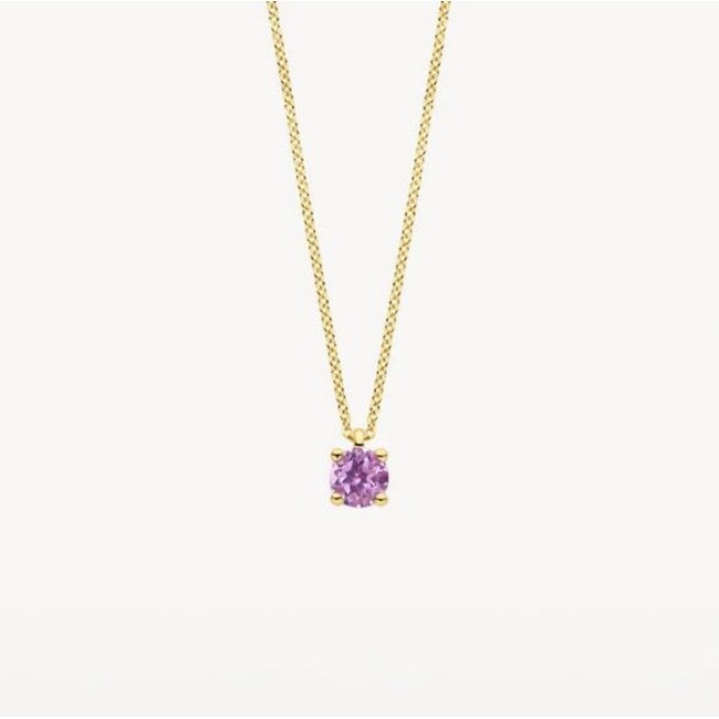 Blush Blush Collier 3200YPA Juni 14k Geelgoud Roze Amatist 42cm