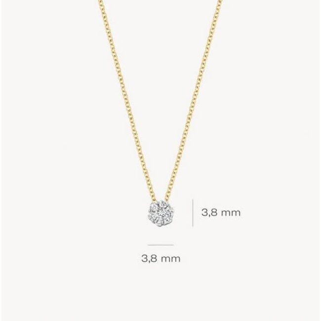 Blush Blush Collier 3602BDI 14k Geelgoud 0,07crt G SI Biljant geslepen Diamant