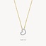 Blush Blush Collier 3608YDI 14k Geelgoud 0,06crt G SI Briljant geslepen Diamant Hart 42cm