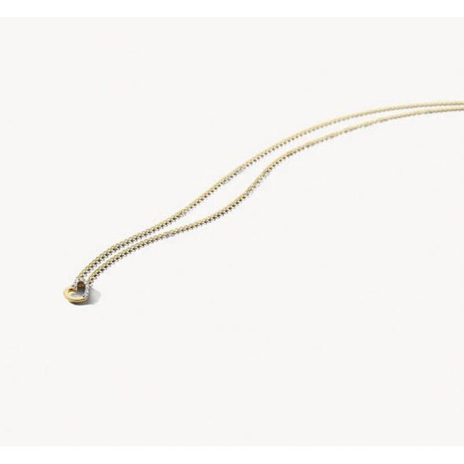 Blush Blush Collier 3609YDI 14k Geelgoud 0,03crt G SI Briljant geslepen Diamant Hart 42cm