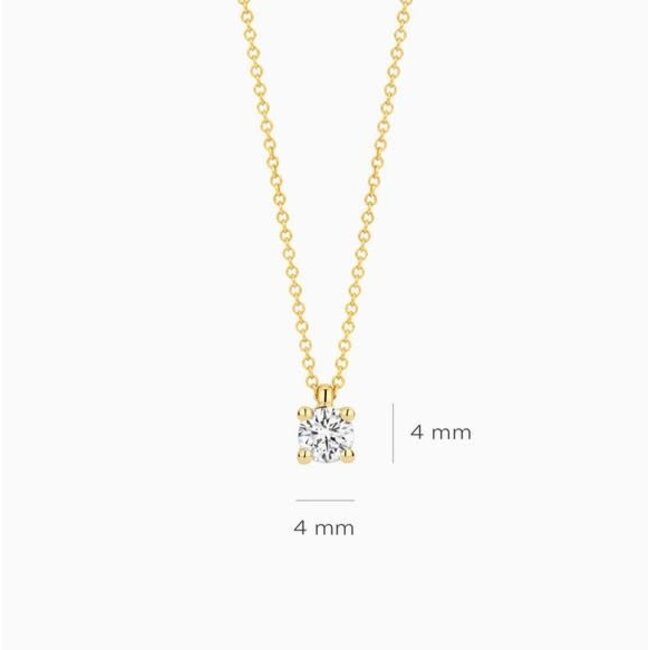 Blush Blush Collier LG3001Y 14k Geelgoud 0.20crt G SI Briljant Lab Grown Diamant 42cm