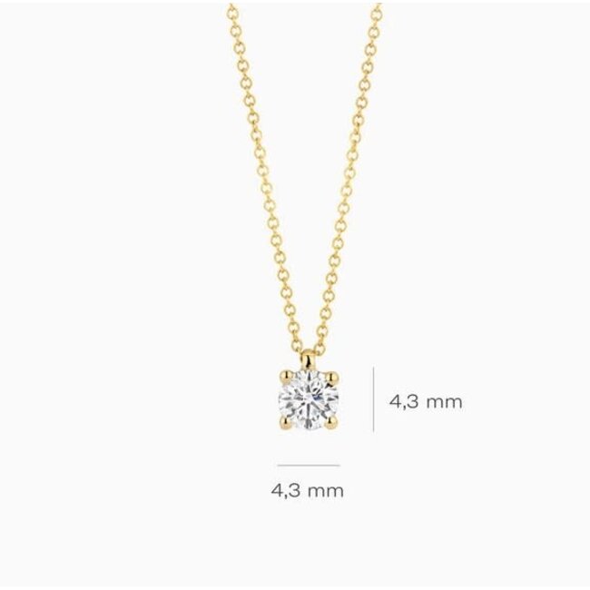 Blush Blush Collier LG3002Y 14k Geelgoud 0.30crt G SI Lab Grown Diamant 42cm