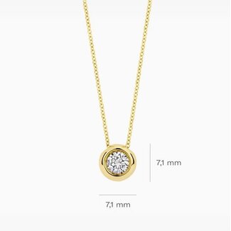 Blush Blush Collier LG3007Y 14k Geelgoud 0.25crt G SI Lab Grown Diamant 42cm