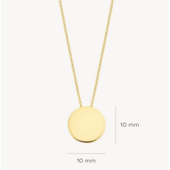 Blush Blush Collier met Hanger 3080YGO 14k Geelgoud Rond 42cm