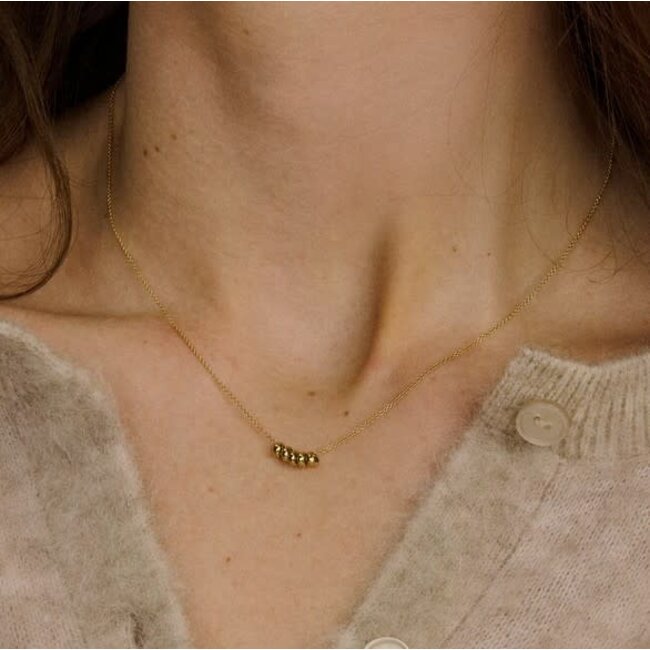 Blush Blush Collier met Hanger 3087YGO 14k Geelgoud met ronde Hangertjes 3,75mm x 42cm