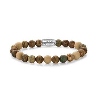 Rebel & Rose Rebel & Rose Armband RR-80126-S-L Desert Oasis 8mm Maat L