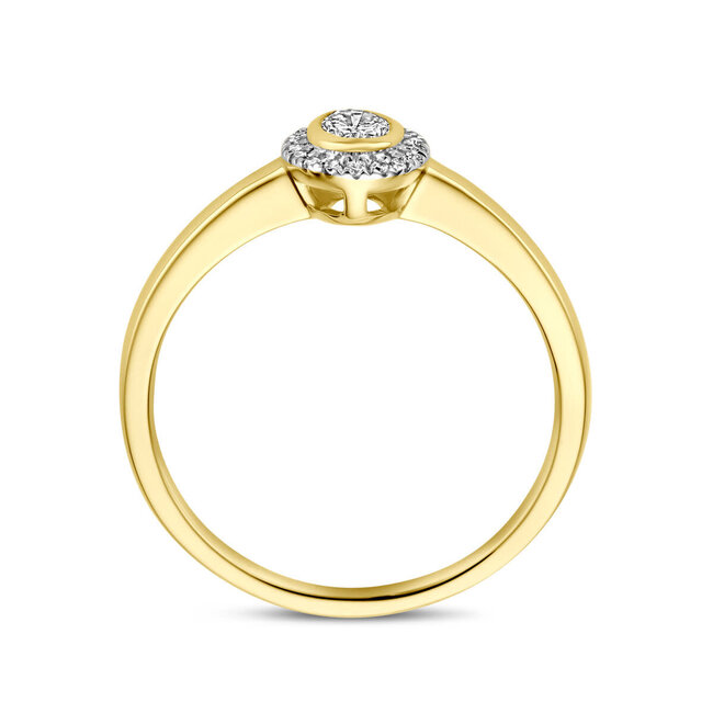 The House Of Blinckers THOB Ring 40.31857 14k Geelgoud met 0.25ct GH SI Diamant Maat 17.75
