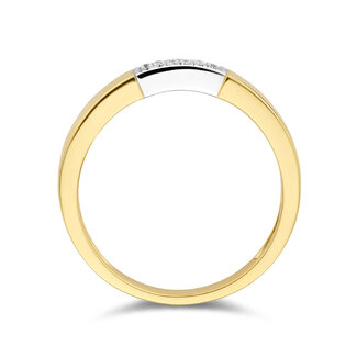 The House Of Blinckers THOB Ring 42.08914 14k Bicolor met 0.07ct H SI diamant Maat 56