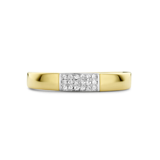 The House Of Blinckers THOB Ring 42.08914 14k Bicolor met 0.07ct H SI diamant Maat 56