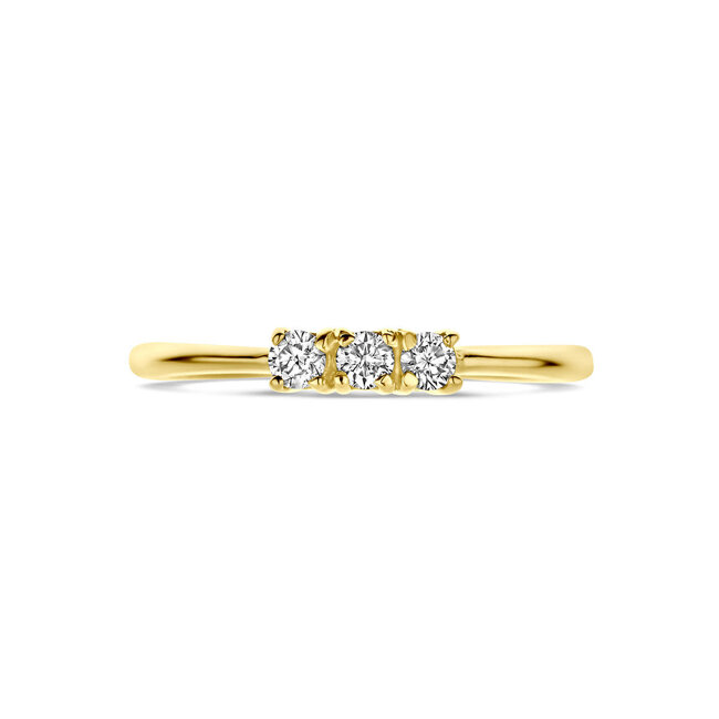 The House Of Blinckers THOB Ring 70.00299 14k Geelgoud met 0.15ct H SI Diamant Maat 17.25