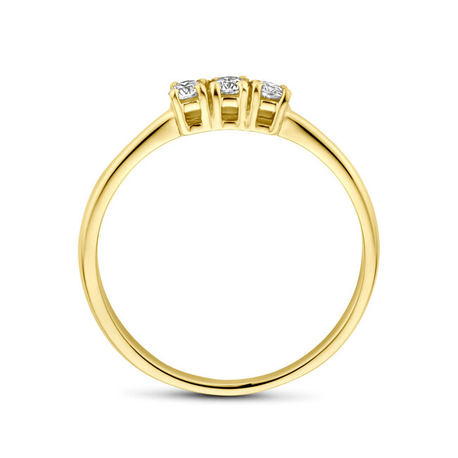 The House Of Blinckers THOB Ring 70.00299 14k Geelgoud met 0.15ct H SI Diamant Maat 17.25