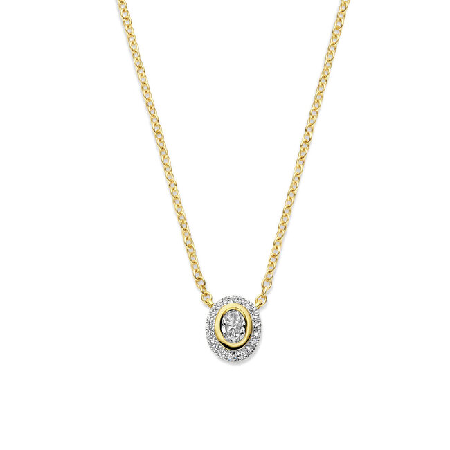 The House Of Blinckers THOB Collier 40.32215 14k Geelgoud met 0.25 ct GH SI Diamant 40-44cm