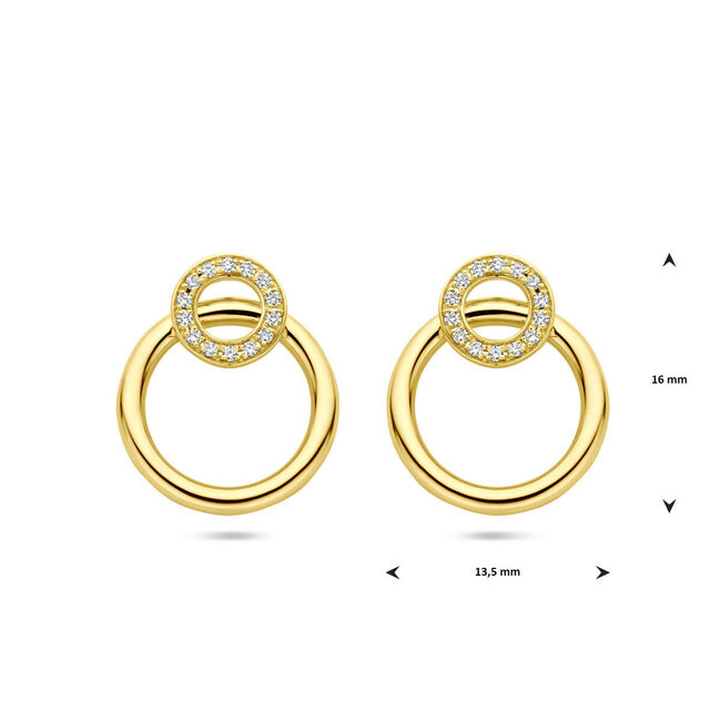 The House Of Blinckers THOB Oorbellen 40.33487 14k Geelgoud met 0.11ct GH SI Diamant 16x13.5mm