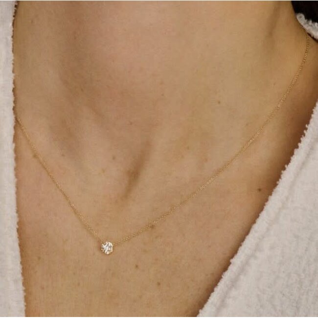 Blush Blush Collier met Hanger 3097YZI  14k Geelgoud met Briljant geslepen Zirkonia 42cm