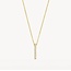 Blush Blush Collier met Hanger 3133YZI 14k Geelgoud met Gouden Balkje met Zirkonia in 42 cm