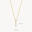 Blush Blush Collier met Hanger 3133YZI 14k Geelgoud met Gouden Balkje met Zirkonia in 42 cm