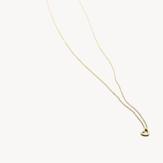 Blush Blush Collier met Hanger 3149YGO 14k Geelgoud met Hart 42cm