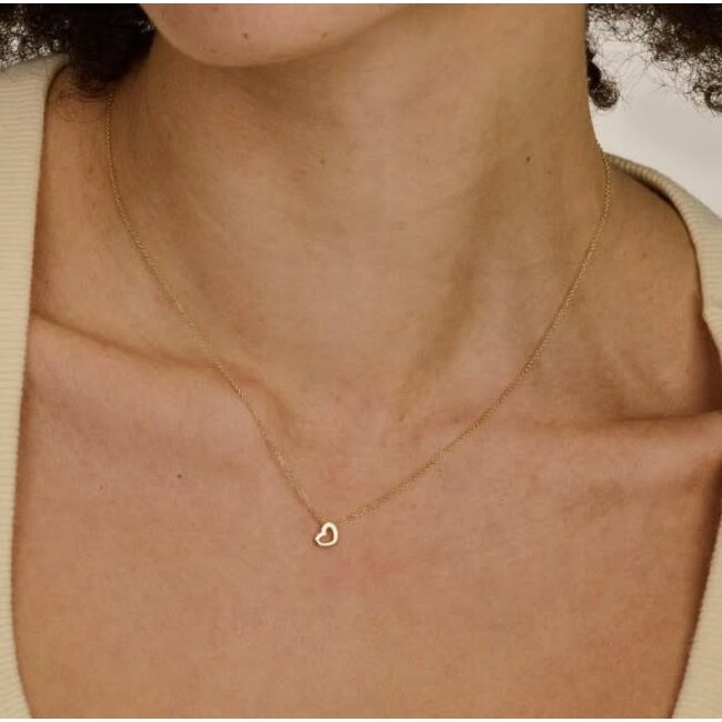 Blush Blush Collier met Hanger 3149YGO 14k Geelgoud met Hart 42cm