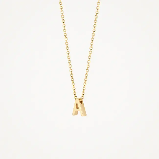 Blush Blush Collier met Hanger 3155YGO_A 14k Geelgoud met letter A 42cm
