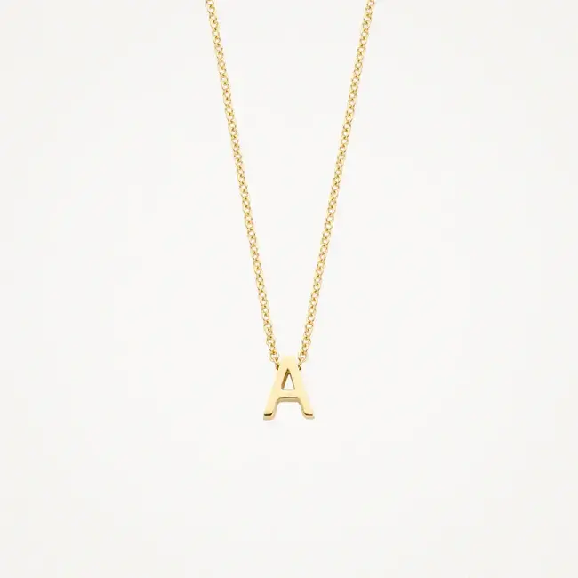 Blush Blush Collier met Hanger 3155YGO_A 14k Geelgoud met letter A 42cm