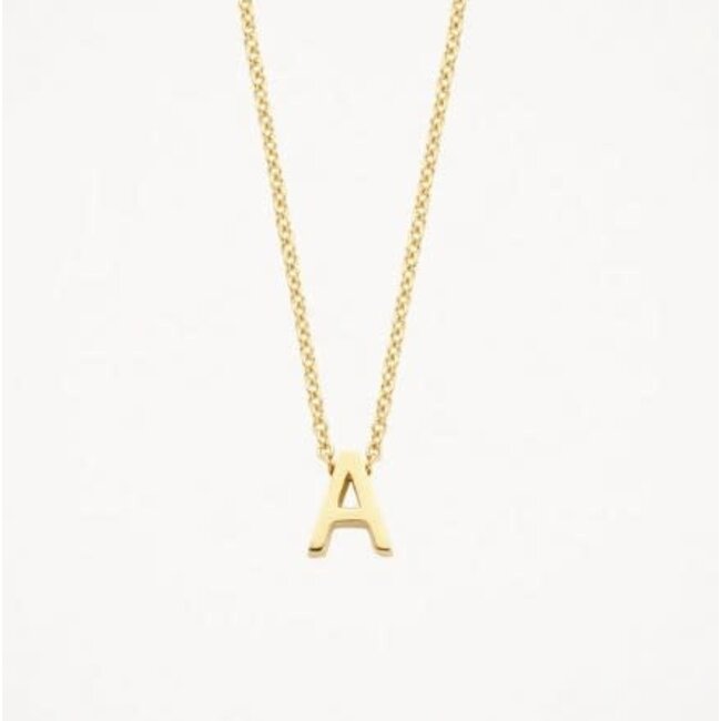 Blush Blush Collier met Hanger 3155YGO_A 14k Geelgoud met letter A 42cm