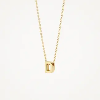 Blush Blush Collier met Hanger 3155YGO_D 14k Geelgoud met de letter D 42cm