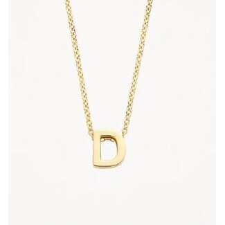 Blush Blush Collier met Hanger 3155YGO_D 14k Geelgoud met de letter D 42cm