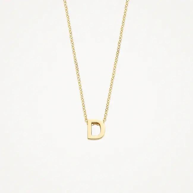 Blush Blush Collier met Hanger 3155YGO_D 14k Geelgoud met de letter D 42cm