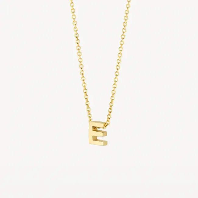 Blush Blush Collier met Hanger 3155YGO_E 14k Geelgoud met de letter E 42cm