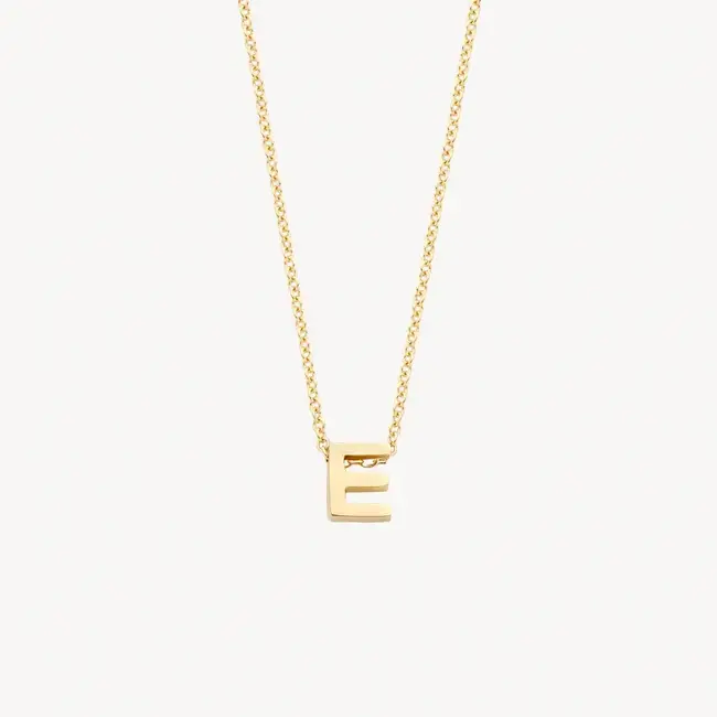 Blush Blush Collier met Hanger 3155YGO_E 14k Geelgoud met de letter E 42cm