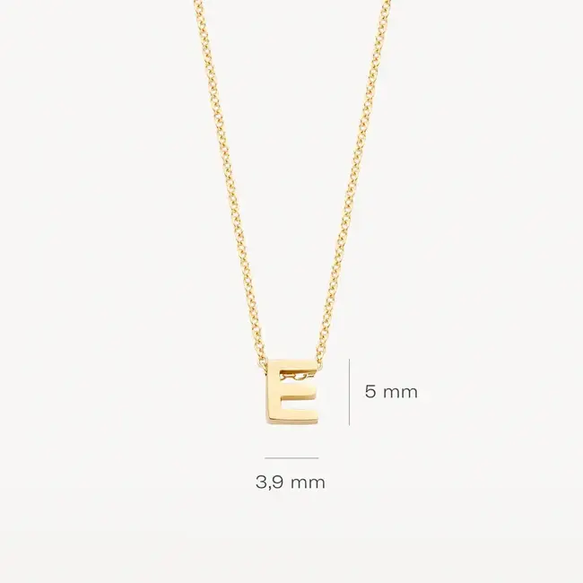 Blush Blush Collier met Hanger 3155YGO_E 14k Geelgoud met de letter E 42cm