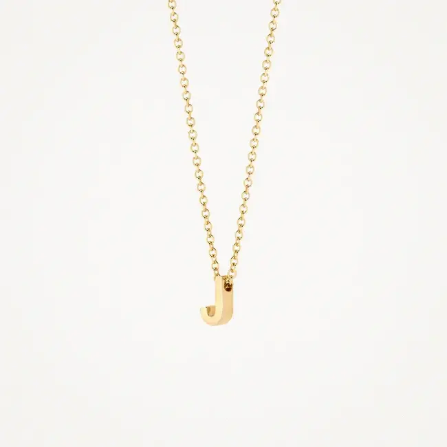 Blush Blush Collier met Hanger 3155YGO_J 14k Geelgoud met de letter J 42cm