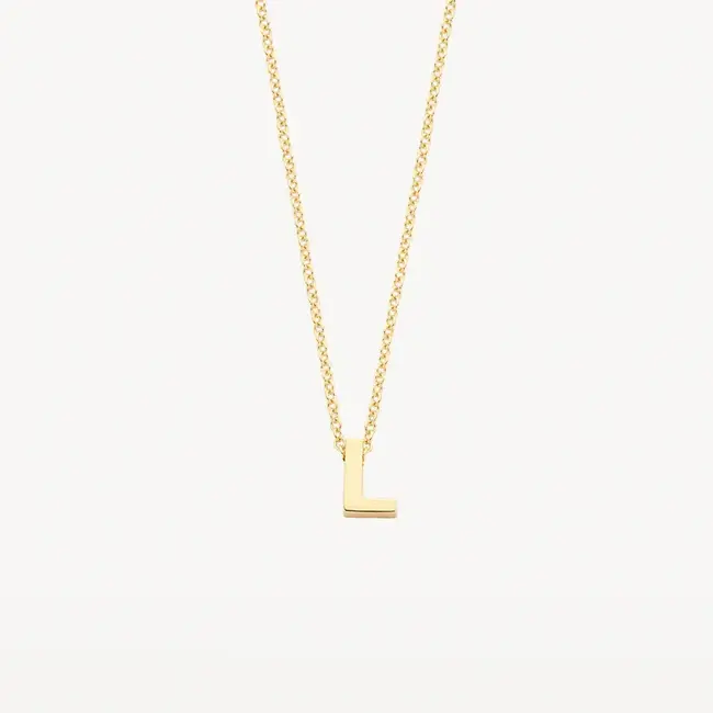 Blush Blush Collier met Hanger 3155YGO_L 14k Geelgoud met de Letter L 42cm