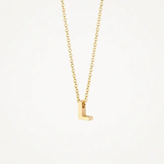 Blush Blush Collier met Hanger 3155YGO_L 14k Geelgoud met de Letter L 42cm