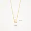 Blush Blush Collier met Hanger 3155YGO_M 14k Geelgoud met de Letter M 42cm
