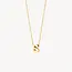 Blush Blush Collier met Hanger 3155YGO_S 14k Geelgoud met de letter S 42cm