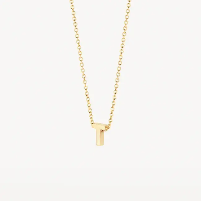 Blush Blush Collier met Hanger 3155YGO_T 14k Geelgoud met de letter T 42cm