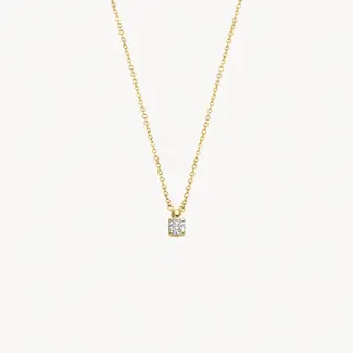 Blush Blush Collier met Hanger 3610YDI 14k Geelgoud 0,05crt G SI Briljant geslepen Diamant 42cm