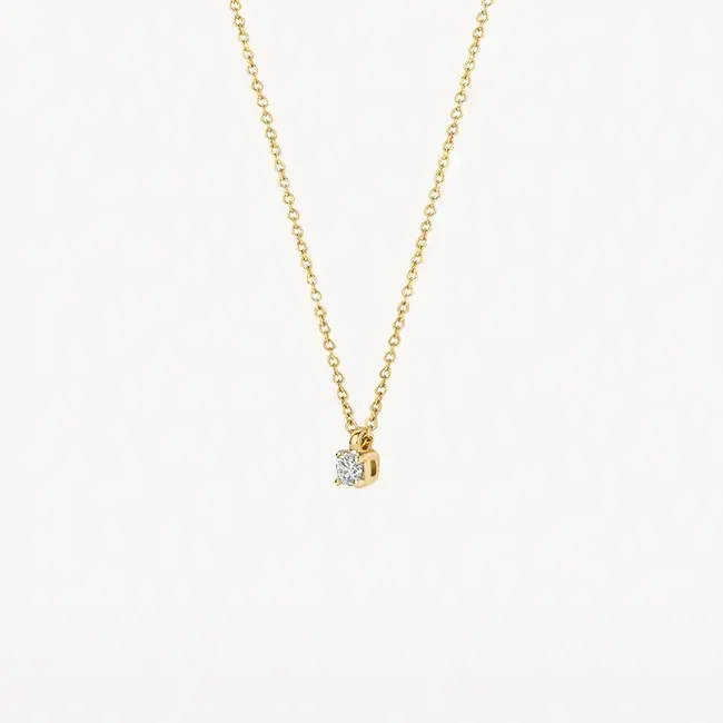 Blush Blush Collier met Hanger 3610YDI 14k Geelgoud 0,05crt G SI Briljant geslepen Diamant 42cm