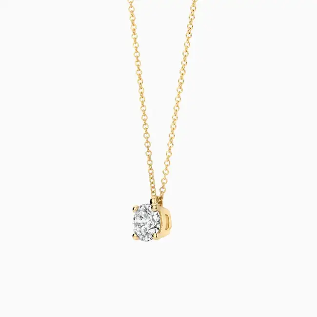 Blush Blush Collier met Hanger LG3003Y 14k Geelgoud met 0.45crt Briljant geslepen Labgrown Diamant G SI 42cm