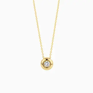 Blush Blush Collier met Hanger LG3005Y 14k Geelgoud met 0.10crt Briljant geslepen Lab Grown Diamant G SI 42cm
